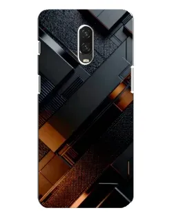 Чохол для OnePlus 6T з картинкою «Чорні геометричні блоки»