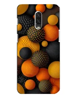 Чохол для OnePlus 6T з картинкою «Об'ємні помаранчеві сфери»
