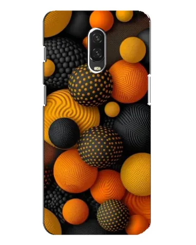 Чохол для OnePlus 6T з картинкою «Об'ємні помаранчеві сфери»