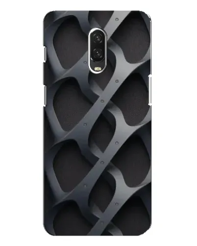 Чохол для OnePlus 6T з картинкою «Об'ємне сіре плетіння»