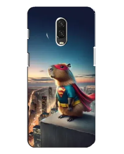 Чехол для OnePlus 6T с картинкой «Капи-мен супергерой» Чехол для OnePlus 6T с картинкой «Капи-мен супергерой»