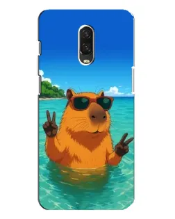 Чехол для OnePlus 6T с картинкой «Морская капибара»