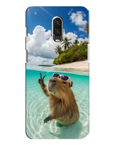 Чехол для OnePlus 6T с картинкой «Капибара на море» Чехол для OnePlus 6T с картинкой «Капибара на море»