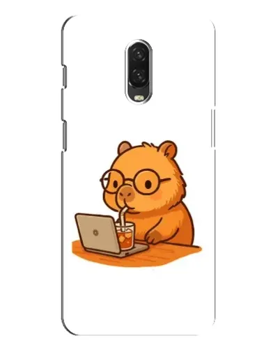 Чехол для OnePlus 6T с картинкой «Капибара с ноутбуком» Чехол для OnePlus 6T с картинкой «Капибара с ноутбуком»