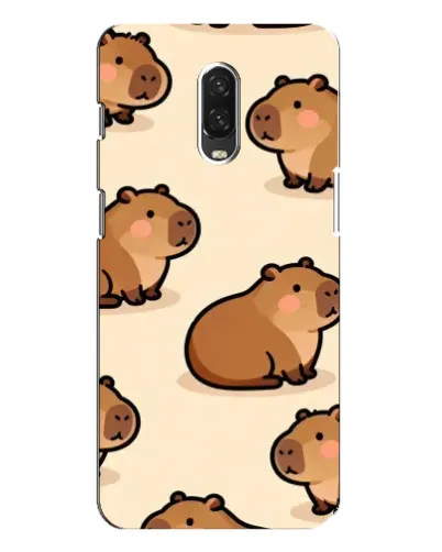 Чехол для OnePlus 6T с картинкой «Паттерн милых капибар» Чехол для OnePlus 6T с картинкой «Паттерн милых капибар»