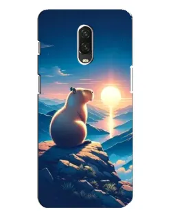 Чехол для OnePlus 6T с картинкой «Закат солнца с капибарой»