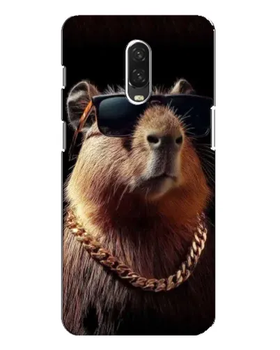 Чехол для OnePlus 6T с картинкой «Капибара золотая цепь» Чехол для OnePlus 6T с картинкой «Капибара золотая цепь»