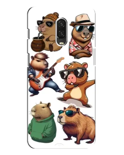 Чехол для OnePlus 6T с картинкой «Крутые капибары музыканты» Чехол для OnePlus 6T с картинкой «Крутые капибары музыканты»