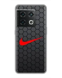 Чохол для OnePlus 10 Pro з картинкою «Nike — карбонова сітка»