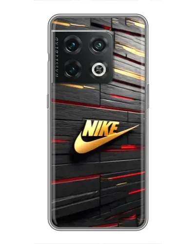Чохол для OnePlus 10 Pro з картинкою «Золотий Nike на металі»