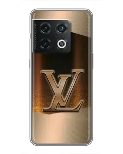 Чохол для OnePlus 10 Pro з картинкою «LV — золоте сяйво»