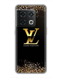 Чохол для OnePlus 10 Pro з картинкою «LV — золоті іскри»