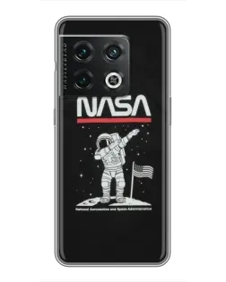 Чохол для OnePlus 10 Pro з картинкою «NASA — крокуємо по Місяцю»