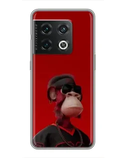 Чохол для OnePlus 10 Pro з картинкою «Bored Ape в червоному»