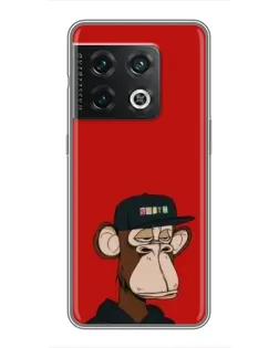 Чохол для OnePlus 10 Pro з картинкою «Bored Ape — червоний фон»