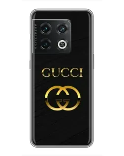 Чохол для OnePlus 10 Pro з картинкою «Золотий логотип Gucci»