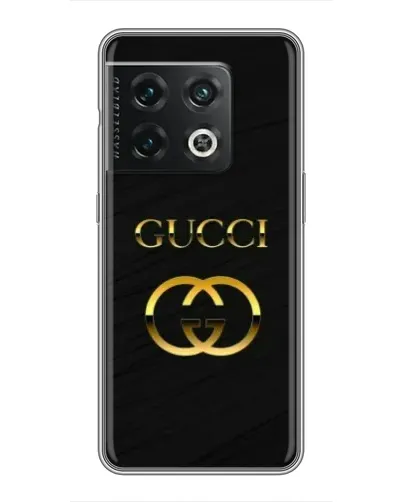 Чохол для OnePlus 10 Pro з картинкою «Золотий логотип Gucci»