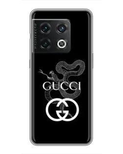 Чохол для OnePlus 10 Pro з картинкою «Gucci — срібна змія»