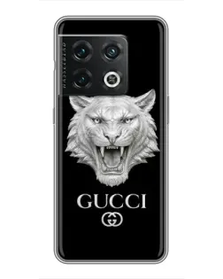 Чехол для OnePlus 10 Pro с картинкой «Gucci — серебряный лев»