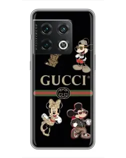 Чехол для OnePlus 10 Pro с картинкой «Gucci — герои Disney и монограмма»