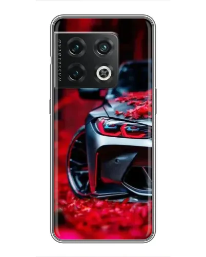 Чохол для OnePlus 10 Pro з картинкою «Спортивна BMW та квіти»