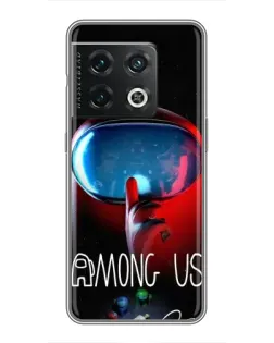 Чехол для OnePlus 10 Pro с картинкой «Красный импостер — макро» Чехол для OnePlus 10 Pro с картинкой «Красный импостер — макро»