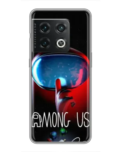 Чехол для OnePlus 10 Pro с картинкой «Красный импостер — макро»
