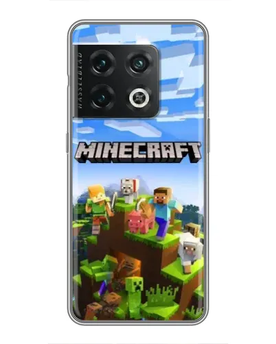 Чехол для OnePlus 10 Pro с картинкой «Minecraft классический мир»