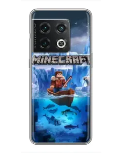 Чехол для OnePlus 10 Pro с картинкой «Minecraft ледяной мир»
