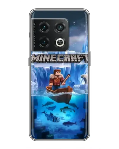 Чехол для OnePlus 10 Pro с картинкой «Minecraft ледяной мир»