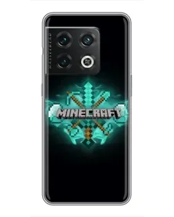 Чехол для OnePlus 10 Pro с картинкой «Minecraft Diamond лого»