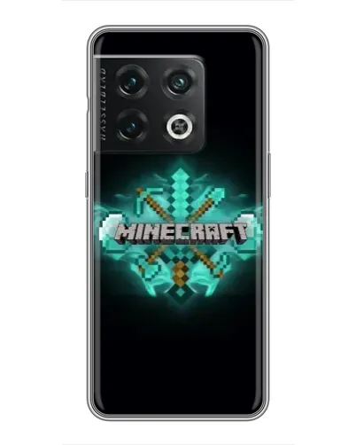 Чехол для OnePlus 10 Pro с картинкой «Minecraft Diamond лого»