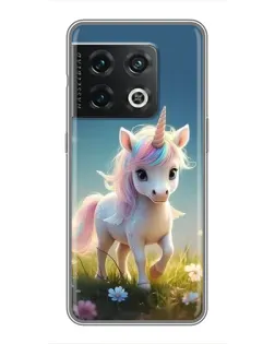 Чехол для OnePlus 10 Pro с картинкой «Единорог на поляне» Чехол для OnePlus 10 Pro с картинкой «Единорог на поляне»