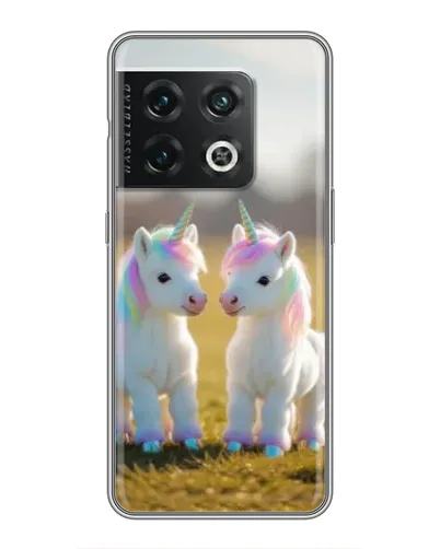 Чехол для OnePlus 10 Pro с картинкой «Пара единорогов» Чехол для OnePlus 10 Pro с картинкой «Пара единорогов»