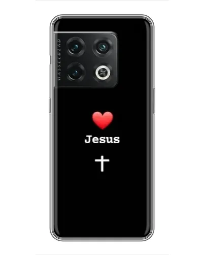 Чехол для OnePlus 10 Pro с картинкой «Сердце - Jesus»