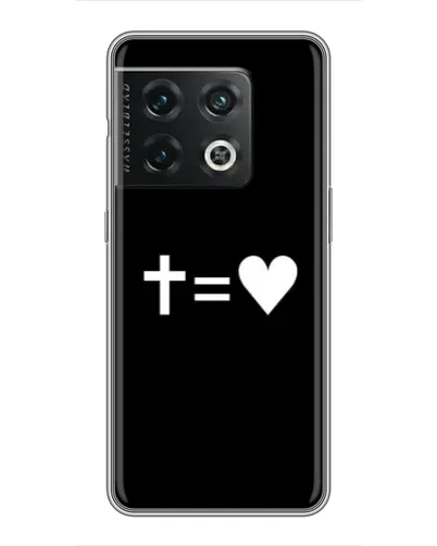 Чехол для OnePlus 10 Pro с картинкой «Крест и Сердце»