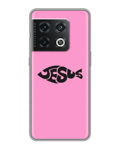 Чехол для OnePlus 10 Pro с картинкой «Розовый символ  Jesus»