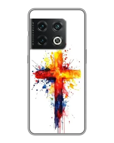 Чехол для OnePlus 10 Pro с картинкой «Акварельный крест»