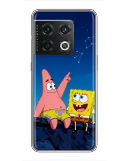 Чехол для OnePlus 10 Pro с картинкой «Губка Боб и Патрик ночью» Чехол для OnePlus 10 Pro с картинкой «Губка Боб и Патрик ночью»