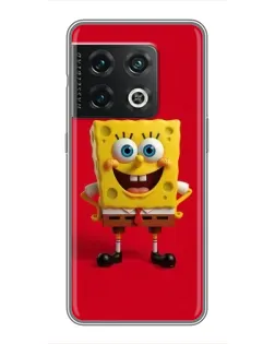 Чехол для OnePlus 10 Pro с картинкой «Спанч Боб на красном»
