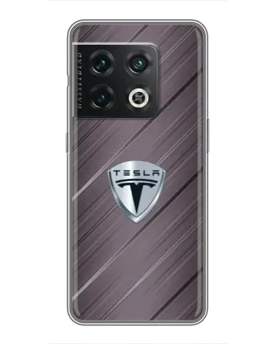 Чохол для OnePlus 10 Pro з картинкою «Металева текстура Tesla»