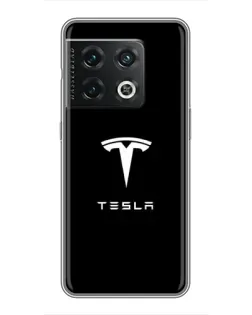 Чохол для OnePlus 10 Pro з картинкою «Tesla White Logo»