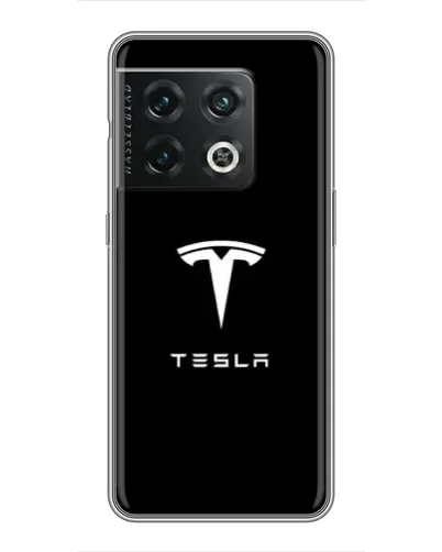 Чохол для OnePlus 10 Pro з картинкою «Tesla White Logo»