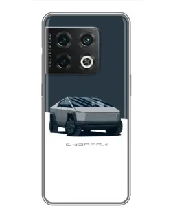 Чохол для OnePlus 10 Pro з картинкою «Сріблястий Cybertruck Tesla»