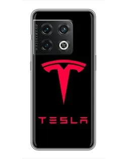 Чохол для OnePlus 10 Pro з картинкою «Tesla Red Logo»