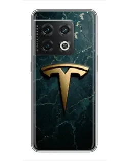 Чохол для OnePlus 10 Pro з картинкою «Мармурова Tesla Gold»
