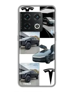 Чохол для OnePlus 10 Pro з картинкою «Колаж Cybertruck Tesla»