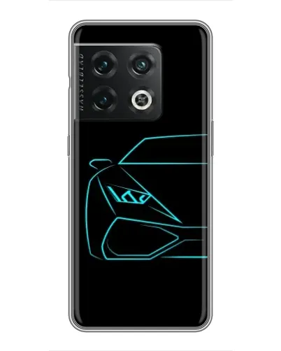 Чехол для OnePlus 10 Pro с картинкой «Голубой силуэт Lamborghini» Чехол для OnePlus 10 Pro с картинкой «Голубой силуэт Lamborghini»