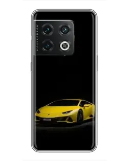 Чехол для OnePlus 10 Pro с картинкой «Lamborghini желтый акцент»