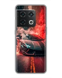 Чехол для OnePlus 10 Pro с картинкой «Lamborghini красный дым»